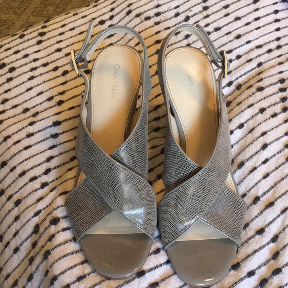 Silver Calvin Klein Heels!